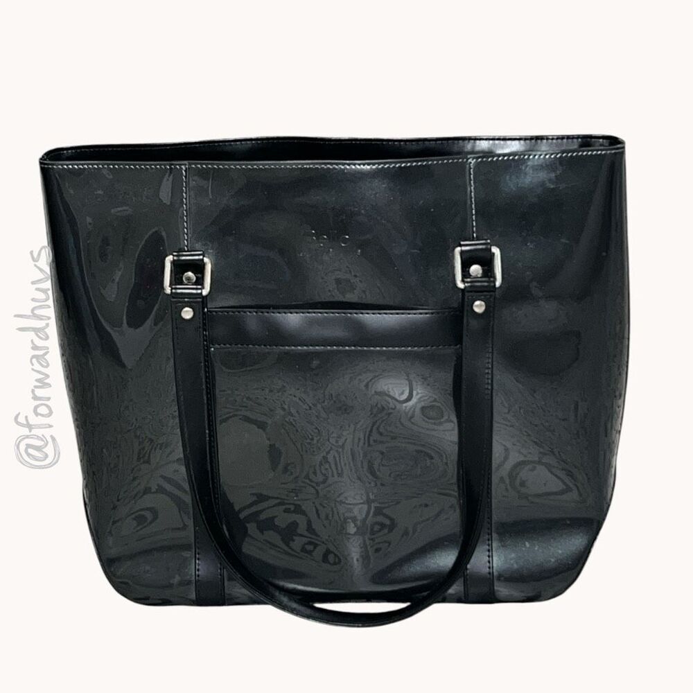 Beijo Glossy Black Tote Bag – London Paris New York